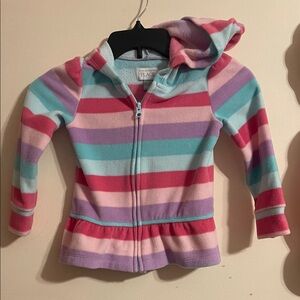 Place Multicolor Striped Kids Hoodie